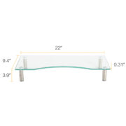 Curved Glass Monitor Riser